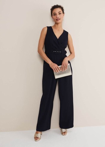 Phase Eight Lissia Wide Leg Jumpsuit Navy USA | 9058624-VG